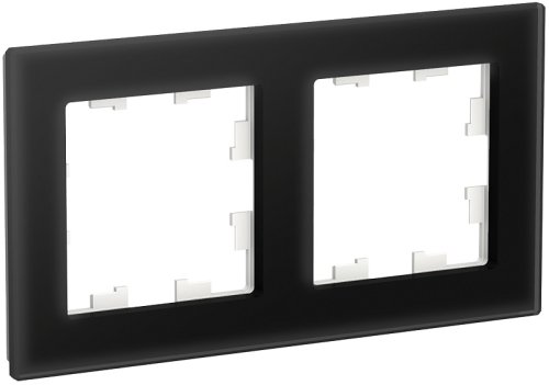 Рамка универсальная Systeme Electric AtlasDesign Nature 2-м. стекло черный фото Рамка универсальная Systeme Electric AtlasDesign Nature 2-м. стекло черный картинка